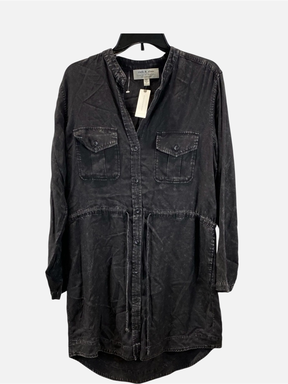 Anthropologie Black Washed dress